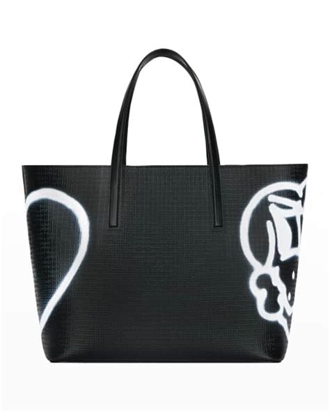 Givenchy Wing Graffiti Graphic Monogram Shopping Tote Bag